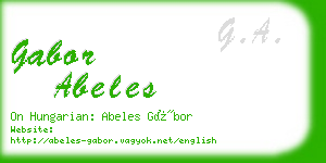 gabor abeles business card